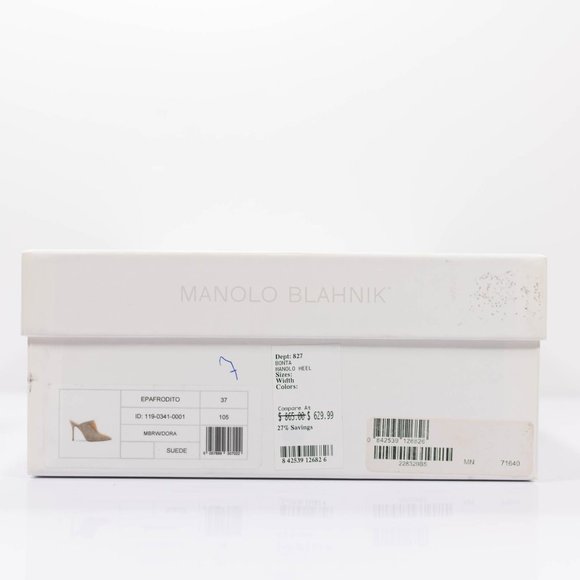 Manolo Blahnik Epafrodito Suede Mules - Picture 15 of 15